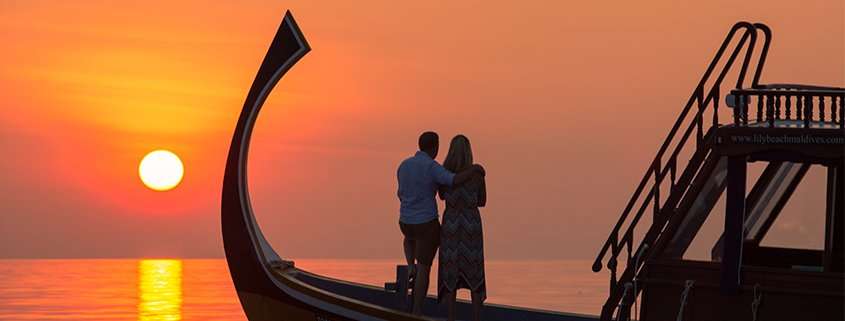 Sunset cruise Lily Beach Maldives